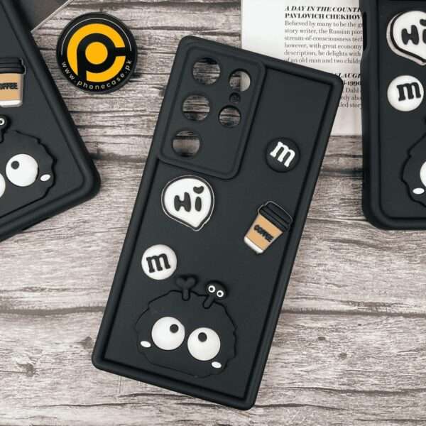 Samsung Galaxy S24 Ultra Cute 3D Briquette m&m icons Liquid silicon Case