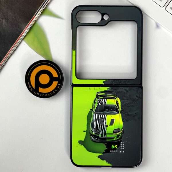 Galaxy Z Flip 6 - - Premium Printed Glass soft Bumper shock Proof Case - Image 2