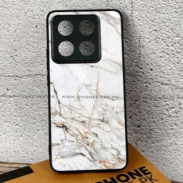 Xiaomi 14T Pro - White Marble series - Premium Printed Glass soft Bumper shock Proof Case - Image 6