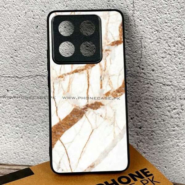 Xiaomi 14T Pro - White Marble series - Premium Printed Glass soft Bumper shock Proof Case - Image 5