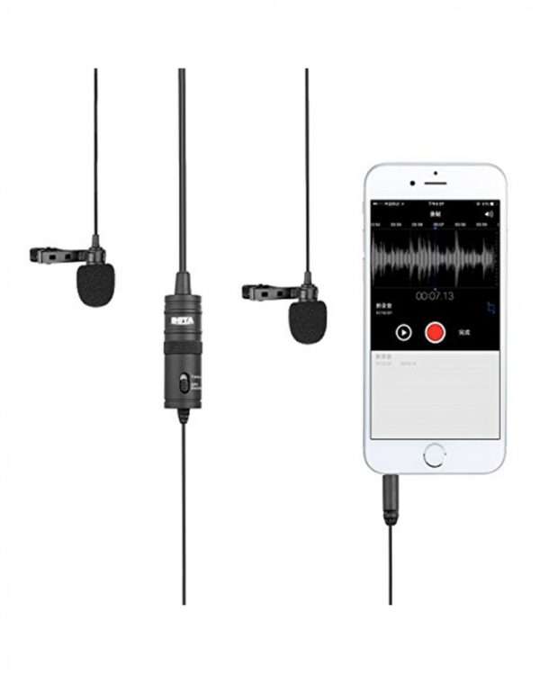 Boya BY-M1DM Universal 2-Person Dual Omnidirectional Lavaliere Microphone for Cameras, Smartphones, Tablets, Computers, Recorders & More - Image 2