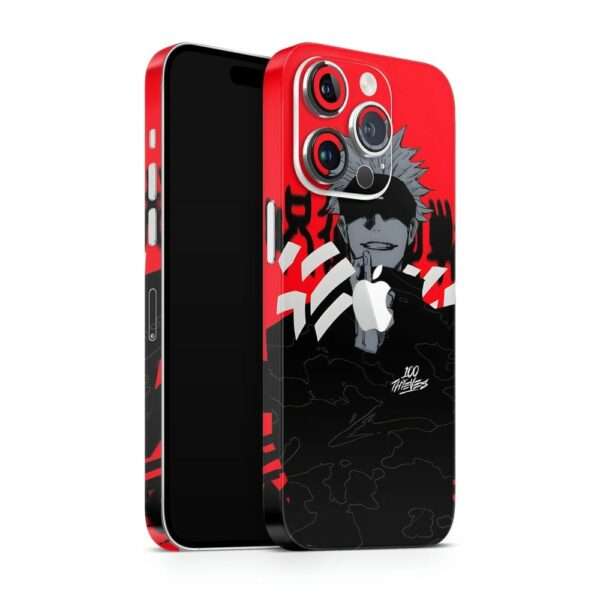 Mobile Skin Wrap - Anime Gojo Red Black Design - Image 3