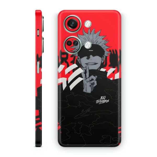 Mobile Skin Wrap - Anime Gojo Red Black Design - Image 2